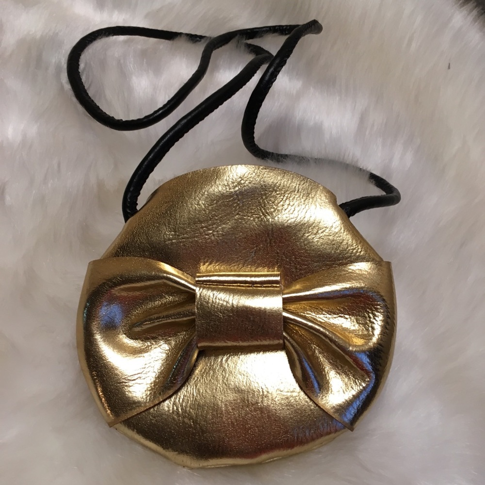 Gold Bow Toddler Purse Crossbody
